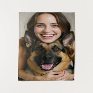 Tenture Ajouter une photo de berger allemand Personnaliser