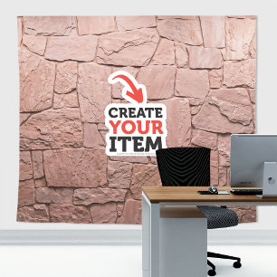 Tenture Ajoutez votre logo Stone Slates Zoom Toile de fond