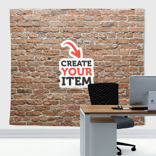 Tenture Ajoutez votre logo Zoom Toile de Fond Mur Briques 