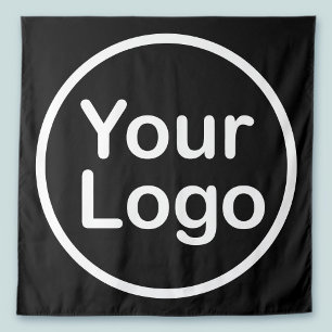 Tenture Ajoutez votre propre logo Fond noir