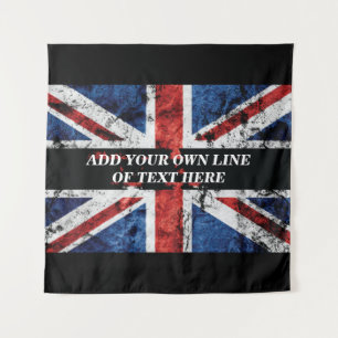 Tenture Ajoutez votre texte sur Coussin de sol drapeau ang