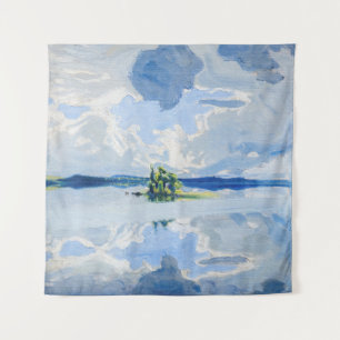 Tenture Akseli Gallen-Kallela - Nuages au-dessus d'un lac