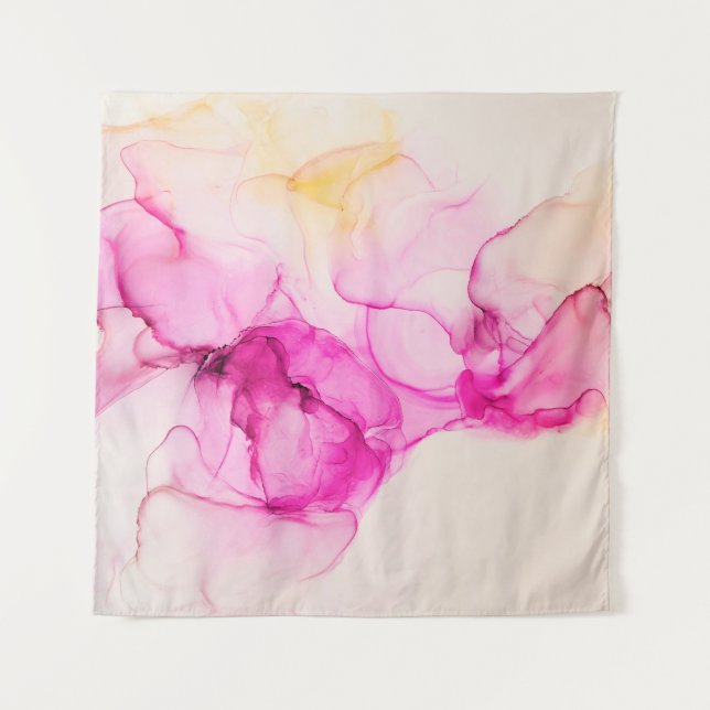 Tenture Alcool encre texture marine. L'art contemporain. (Devant)