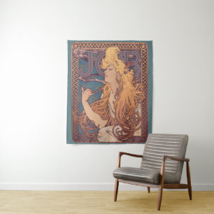 Tenture Alfonse Mucha Job Art Nouveau femme
