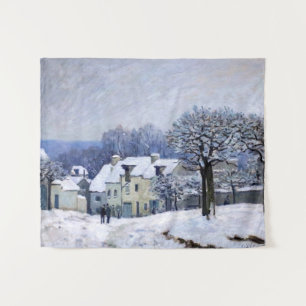 Tenture Alfred Sisley - Place Chenil à Marly, Effet Neige