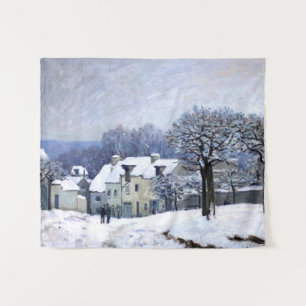 Tenture Alfred Sisley Place du Chenil à Marly, neige