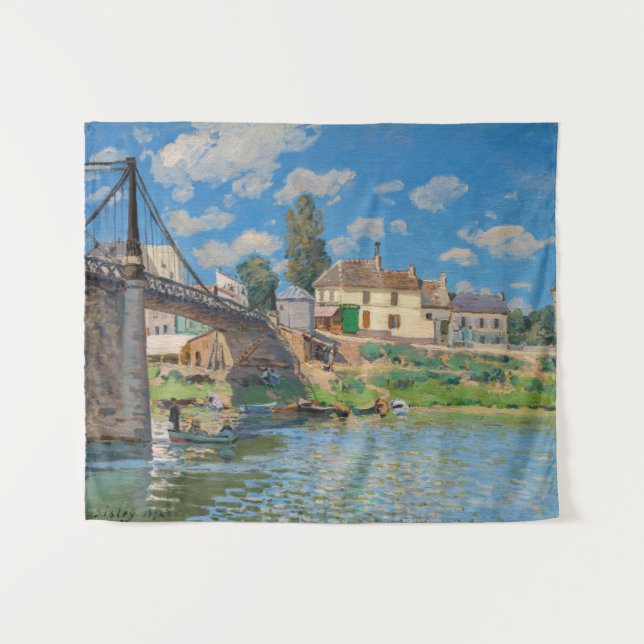 Tenture Alfred Sisley - Pont à Villeneuve-la-Garenne (Devant (Horizontal))
