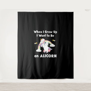 Tenture Alicorne Quand Je Crois À La Unicorne Rainbow Past