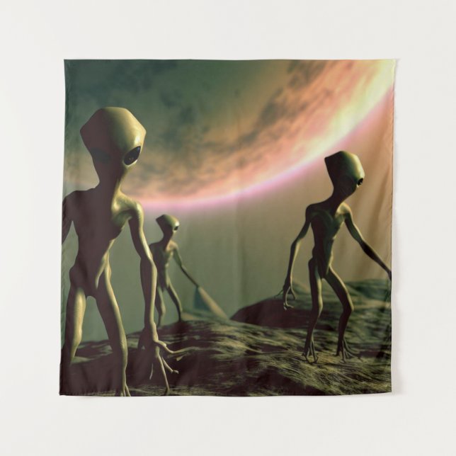 Tenture ALIENS gris SF 2 (Devant)