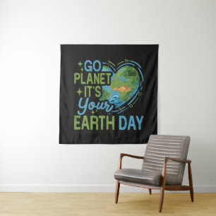 Tenture Allez planète c'est votre journée de la Terre