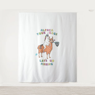 Tenture Alpaca Vos Sacs Allons Pêcher Unicorn