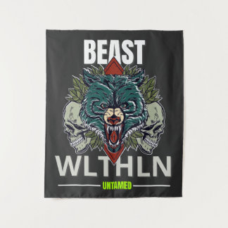 Tenture Alpha Beast _ Untamed Wolf Streetwear Fearless 