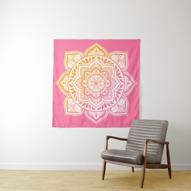 Tenture Amaya Mandala Fine Art Tapestry (En situation)