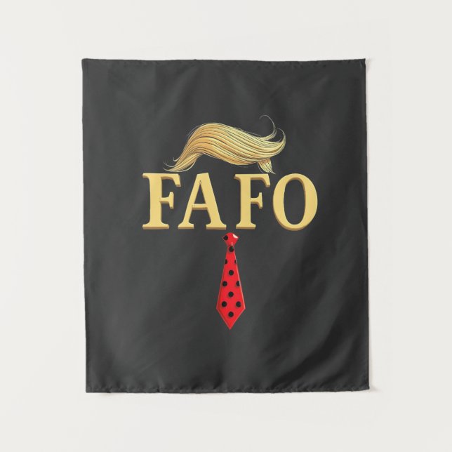 Tenture Américain Donald Trump FAFO USA Drapeau patriotiqu (Devant)