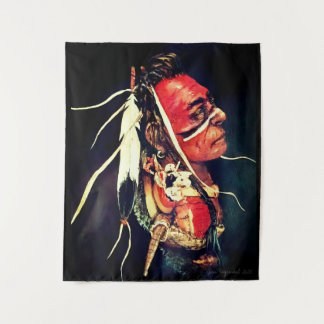 Tenture Amérindien "Guerrier Kaw"