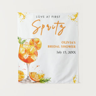 Tenture Amour au premier Spritz Orange Douche nuptiale Con