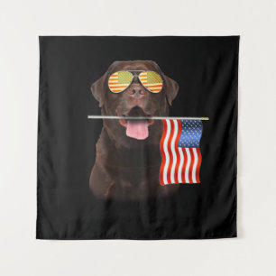 Tenture Amoureux des chiens Chocolat Labrador USA Americ