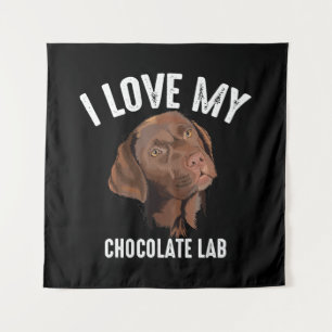 Tenture Amoureux des chiens J'adore mon laboratoire de c