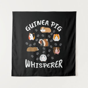 Tenture Amoureux du Whisperer de porc de Guinée drôle