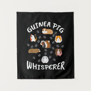 Tenture Amoureux du Whisperer de porc de Guinée drôle