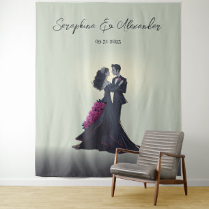 Tenture Amoureux gothiques romantiques Élégant Fond de mar