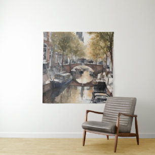 Tenture Amsterdam aquarelle