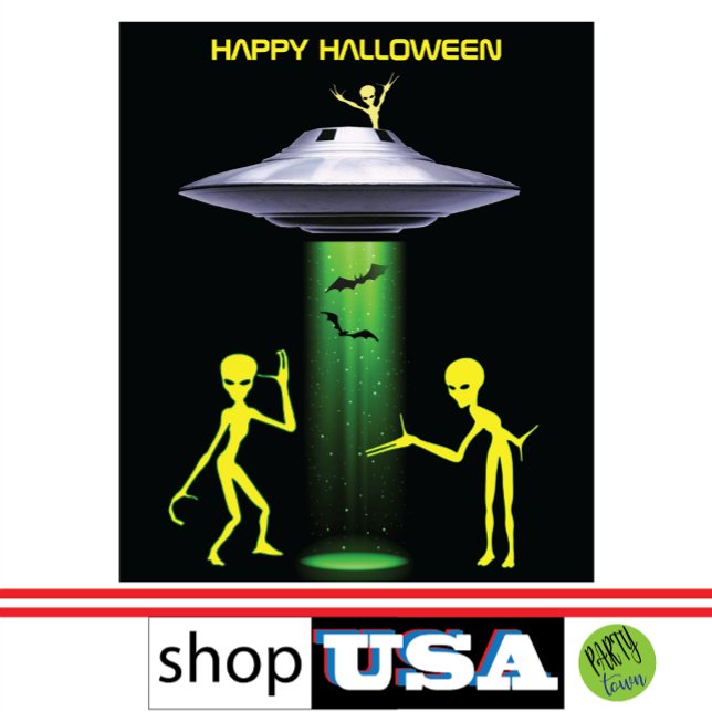 Tenture Amusant Alien 🎅 🛸 UFO fête d'Halloween (Riveting, amazing, spooktacular, strange, bizarre, eerie, cool, stunning.

)