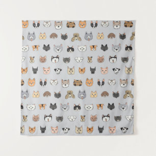 Tenture Amusement animal : Chiens de chats Doodle Mix