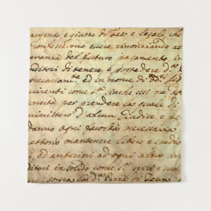 Tenture Ancien manuscrit du 1700 siècle écrit à l'encre 