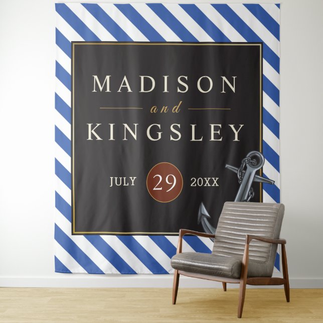 Tenture Ancre nautique Fabuleux Mariage de voile (En situation)