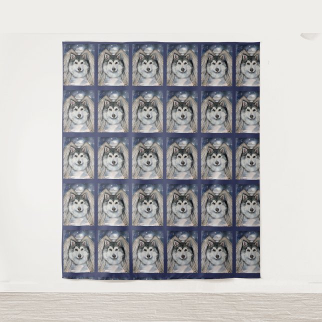 Tenture Ange Malamute d'Alaska (Devant)