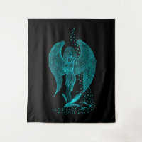 Angel perdu en amour, noir et vert Design
