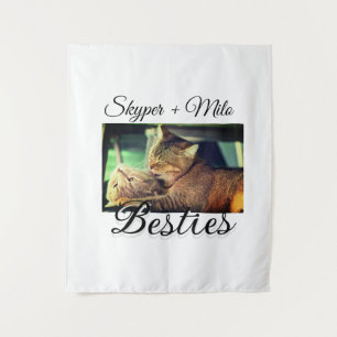 Tenture Animaux de compagnie amis besties ajouter nom anim