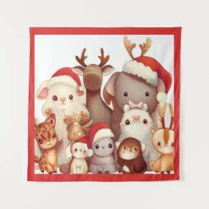 Tenture Animaux de Noël 3