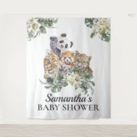 Animaux Mignons de la Jungle Monogramme Baby Showe