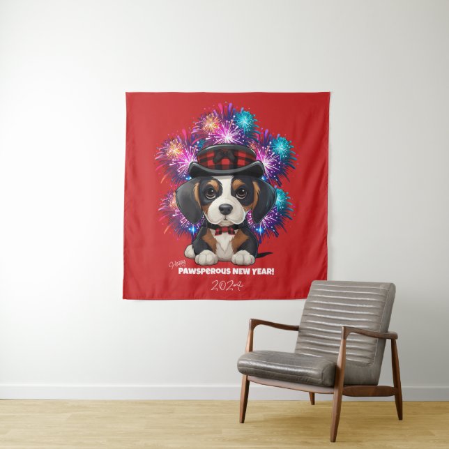 Tenture Année de Woofs! (En situation)