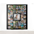 Anniversaire 55 Photo Collage fond