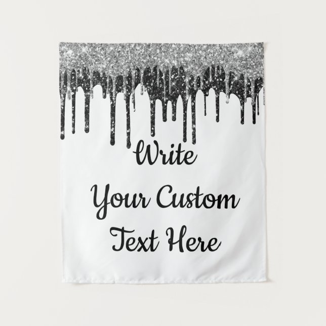 Tenture Anniversaire d'argent personnalisé Fond d'écran (Devant)