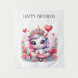 Tenture Anniversaire de Licorne Pilote