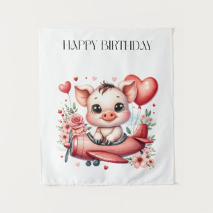 Tenture Anniversaire de Pig Pilot
