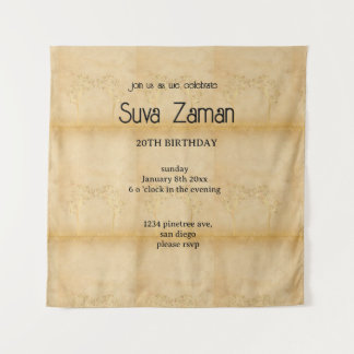 Tenture Anniversaire élégant simple mignon gris 20 ans