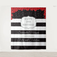 Anniversaire moderne paillettes argentées et roses