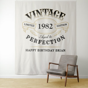Tenture Anniversaire Personnalisé Vieilli à la Perfection 