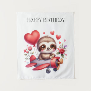 Tenture Anniversaire Pilote Paresseux