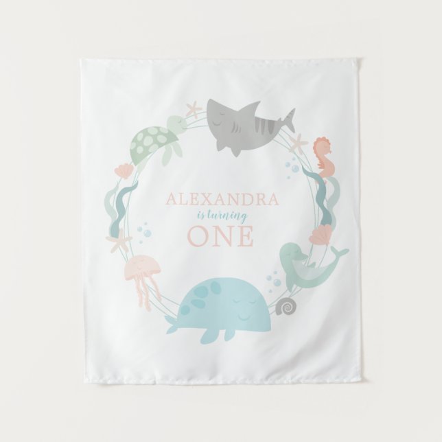 Tenture Anniversaire premier sous la mer  (Devant)