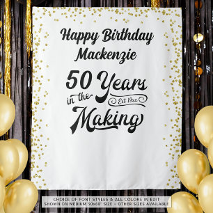 Tenture Anniversaire rétro dans la fabrication sur mesure