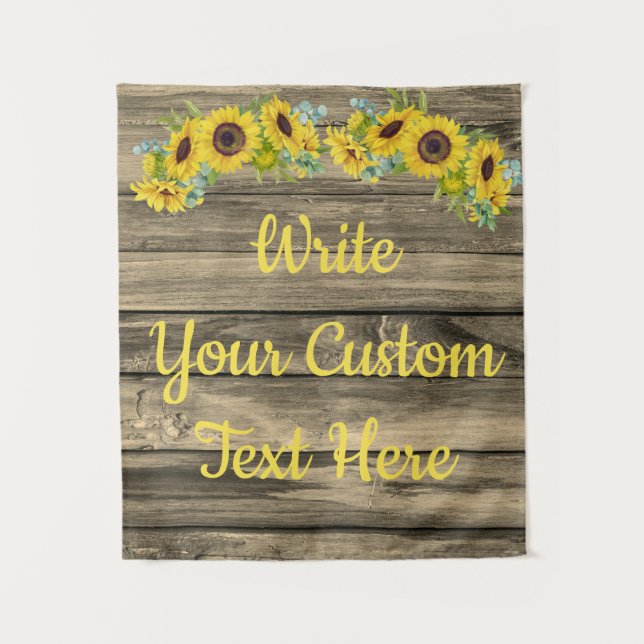 Tenture Anniversaire Rustique Parti Photo Booth Backdrop (Devant)