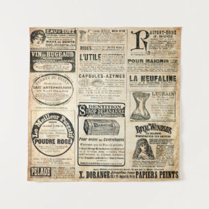 Tenture Annonce de journal français 1897