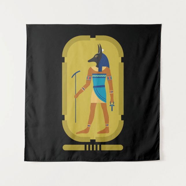 Tenture Anubis Le Dieu Égyptien De La Mummification (Devant)