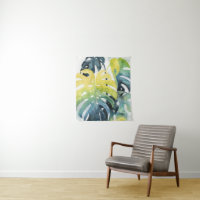 Aquarelle Coucher de soleil Palm Tree Feuilles